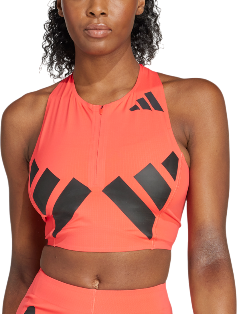 Crop top adidas Performance Adizero Road to Records Crop Top Punainen | jd7321