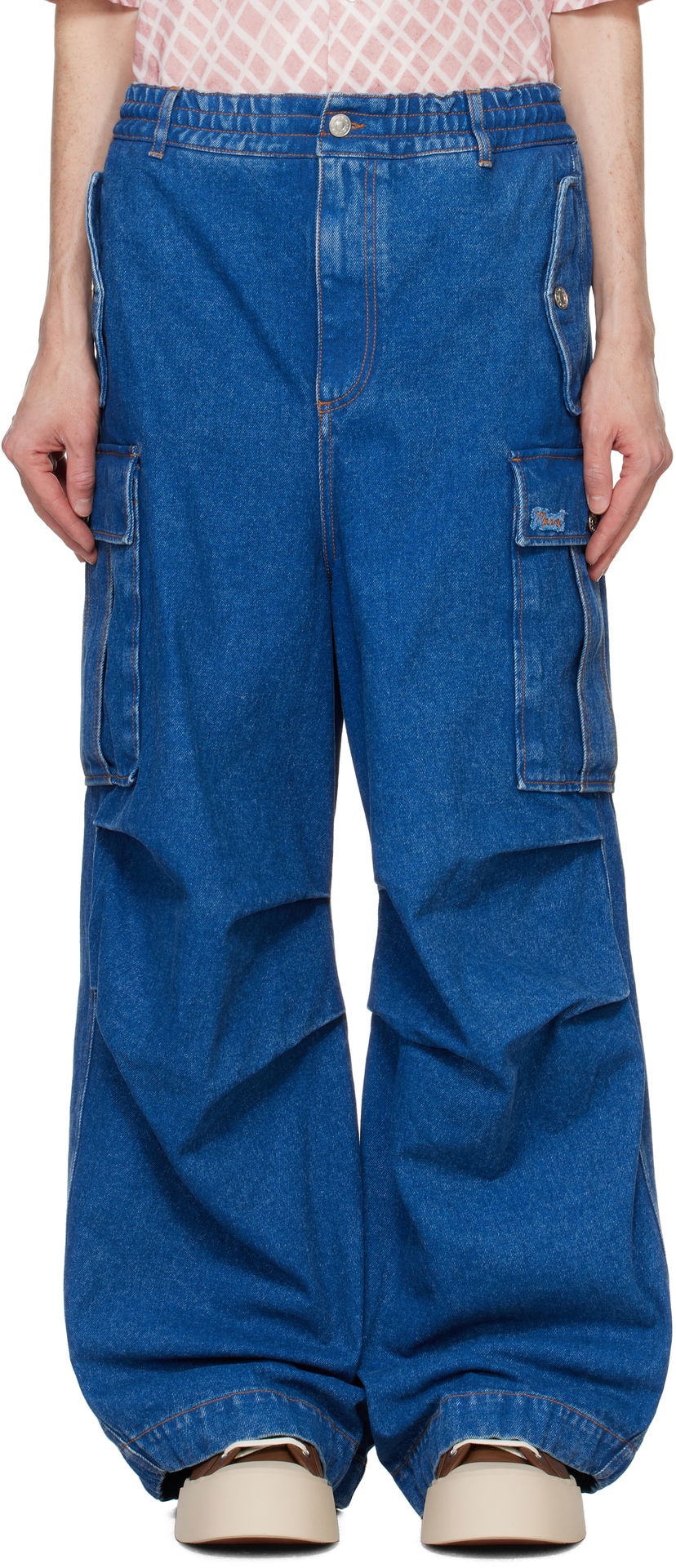 Cargo housut Marni Low Waist Cargo Jeans Sininen | PUJU0082X0 USCU83