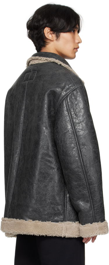 Takki Maison Margiela MM6 Maison Margiela Crackled Reversible Shearling Jacket Musta | SH0AM0063 M07010, 2