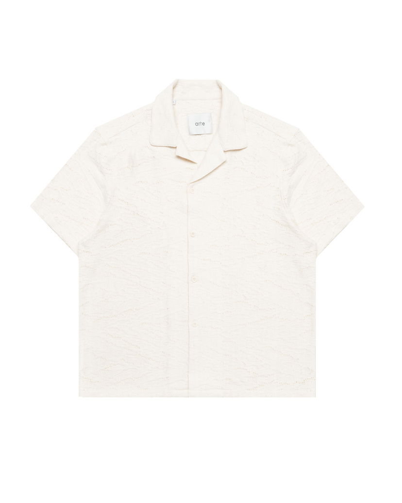 Paita Arte Antwerp Arte Antwerp Crochet Button-Down Shirt Valkoinen | SS25-233S