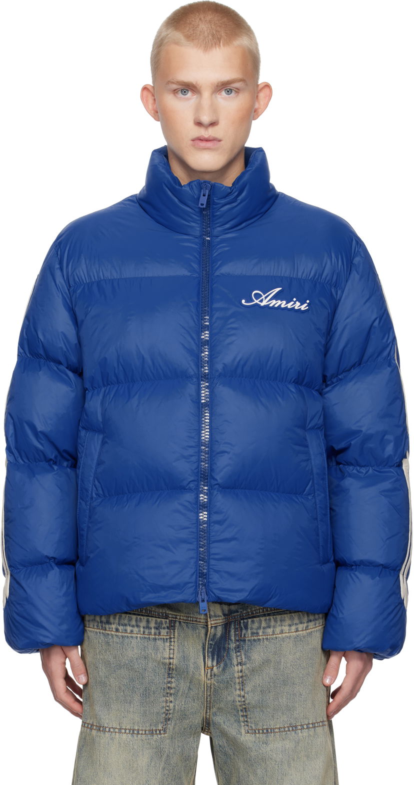 Puffer takki AMIRI Bones Down Jacket Sininen | AMOUDW1008
