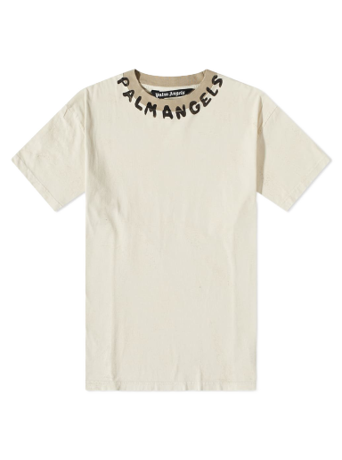 T-paita Palm Angels Neck Logo Tee Valkoinen | PMAA072S23JER0070110