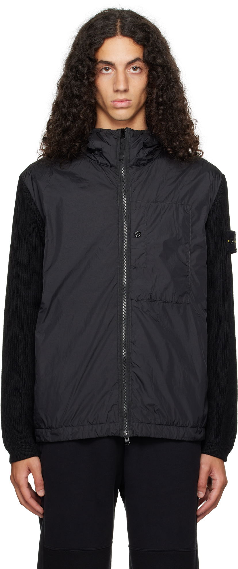 Takki Stone Island Jacket Crinkle Reps R-NY Musta | 811545637