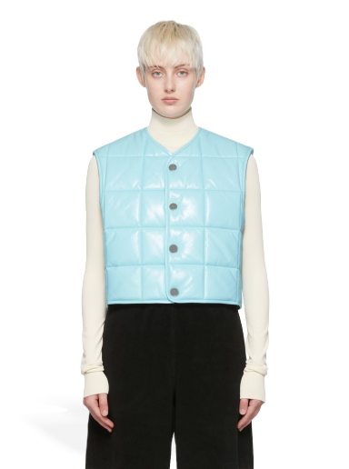 Villapaita Bottega Veneta Leather Vest Sininen | 686421 VKLC0