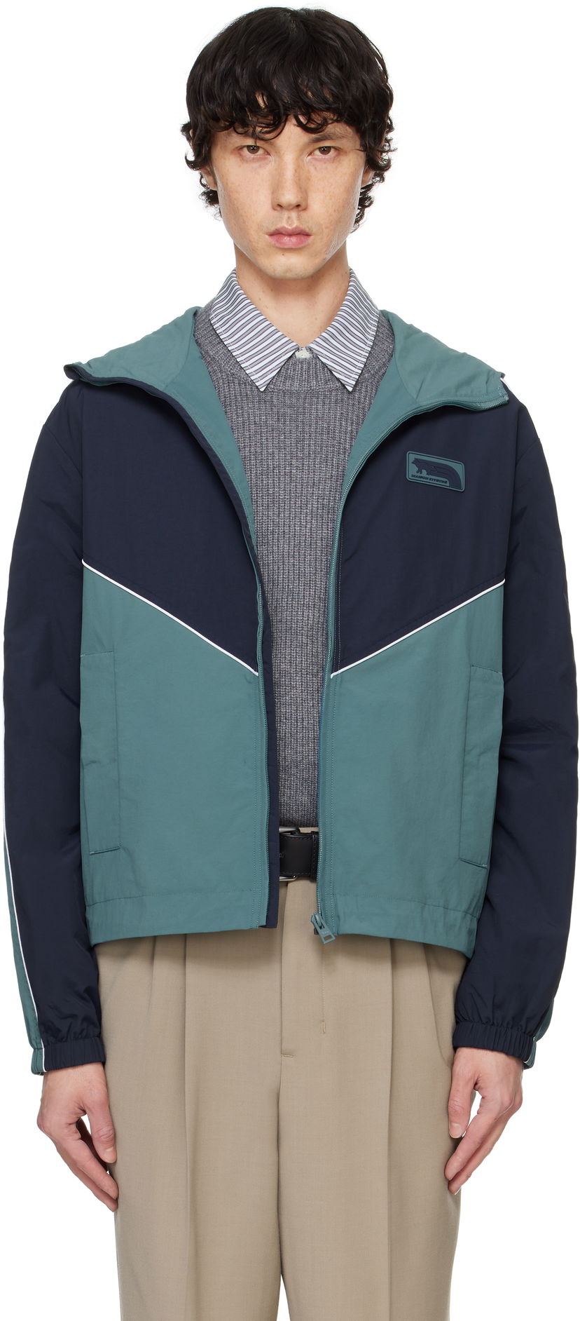 Tuulitakki MAISON KITSUNÉ Technical Windbreaker Jacket Sininen | NM02206WQ4030