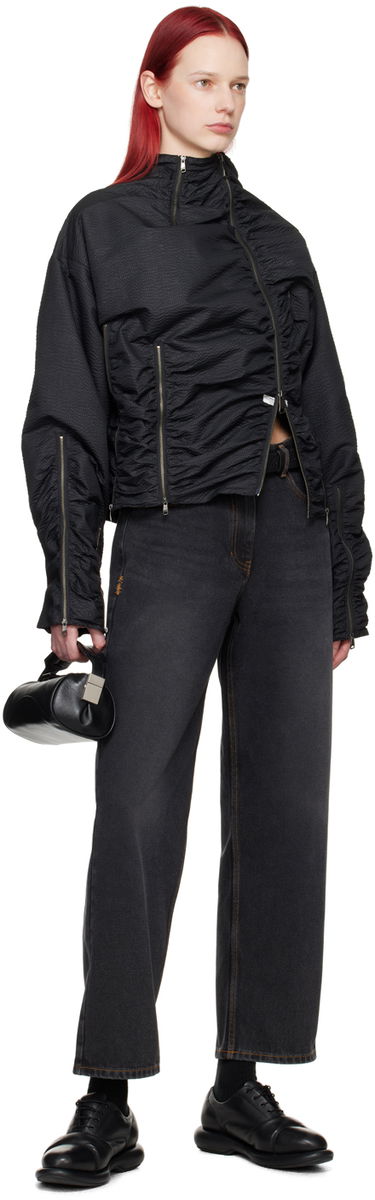 Jeans ADER ERROR Contrast Stitch Straight Leg Jeans Musta | BMSGFYJE0101BK, 4