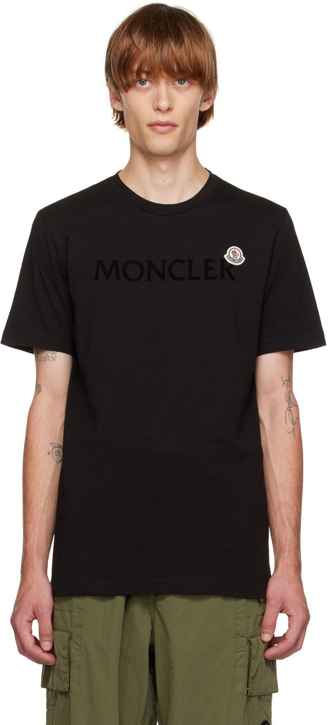 T-paita Moncler Cotton T-Shirt Musta | H20918C000258390T