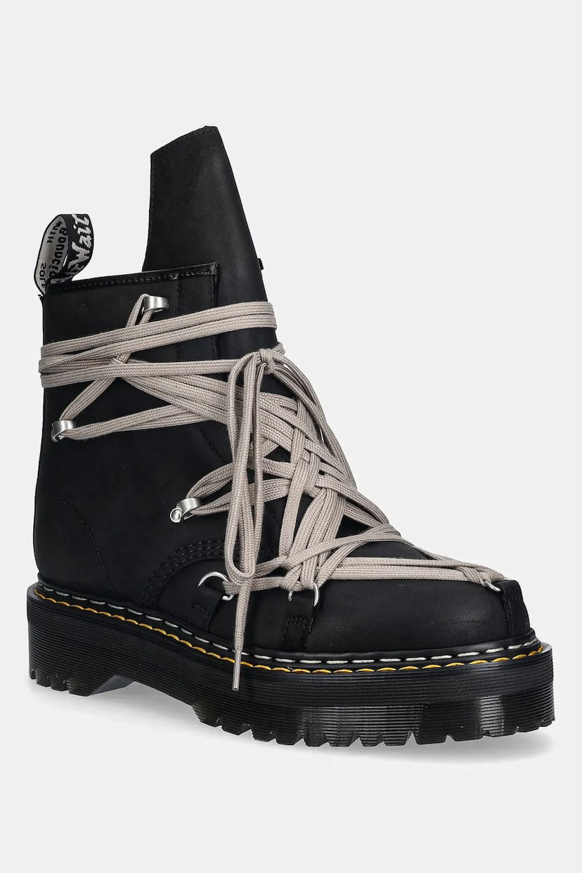 Tennarit ja kengät Rick Owens Rick Owens DRKSHDW x Dr. Martens 1460 Quad Sole Megalace® Boot Musta | DM02E6812.8001