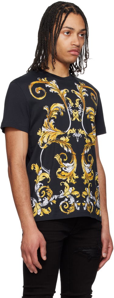 T-paita Versace Versace Jeans Couture Barocco Outline T-Shirt Musta | E78GAH6SB_EJS461, 1