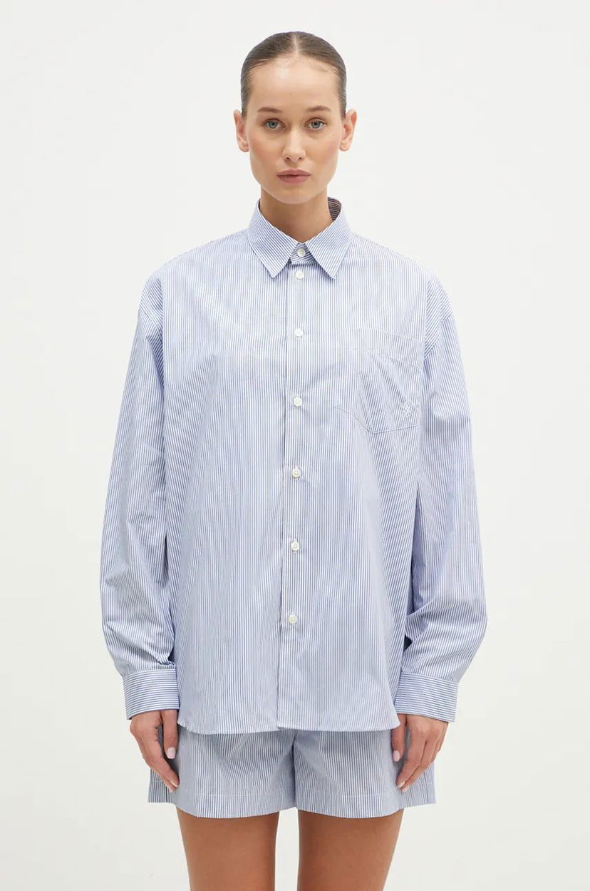 Paita Sporty & Rich Relaxed Fit Shirt Sininen | SI006S409SN
