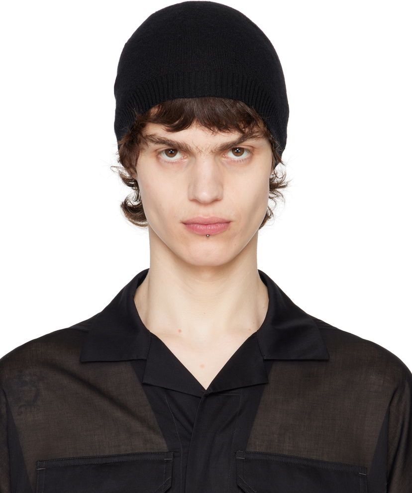 Pipo Rick Owens Rick Owens Hollywood Cashmere Beanie Musta | RU01E5495 WS