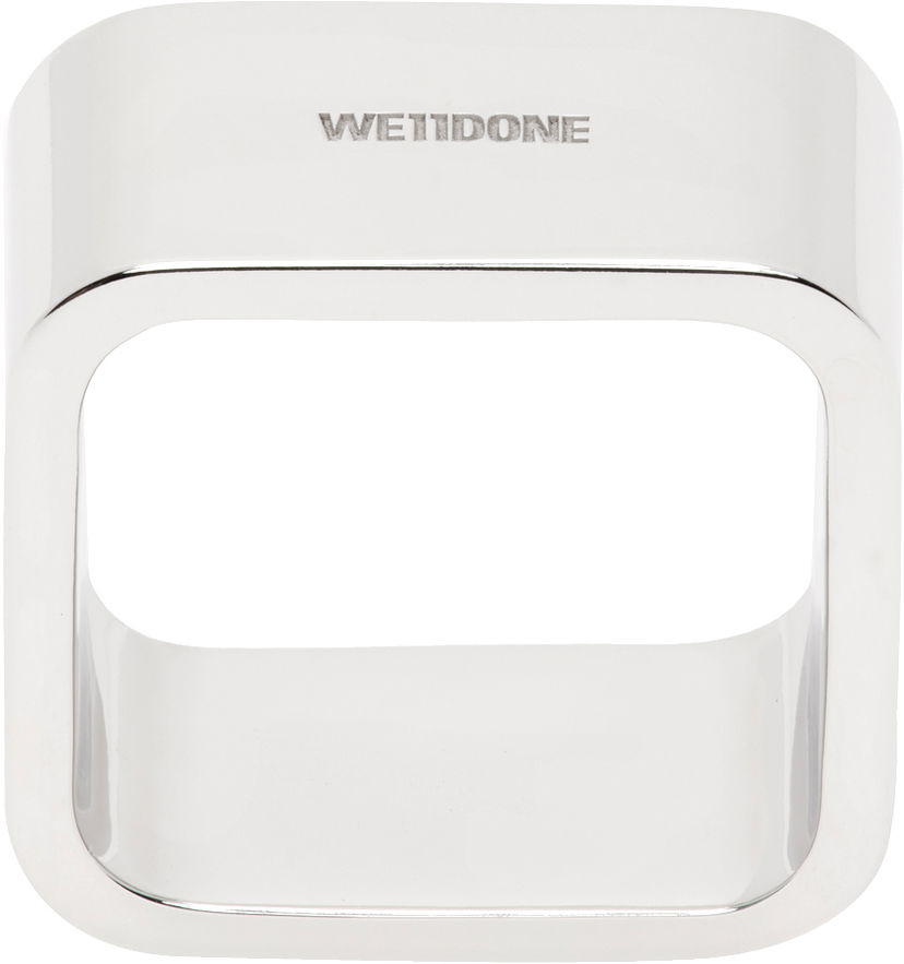 Sormus We11done We11done Medium Square Ring Metallinen | WD-AJ2-24-502-U-SV