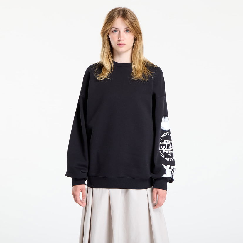 Huppari Y-3 Y-3 Graphic Crew Sweatshirt Musta | JX4749