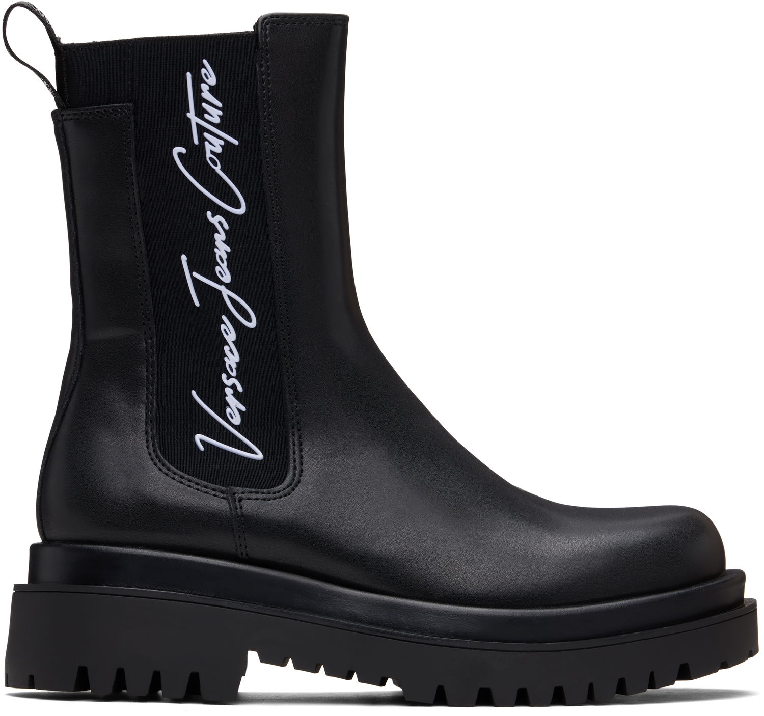 Jeans Versace Versace Jeans Couture Signature Logo Drew Chelsea Boots Musta | E77VA3S60_EZS868, 0
