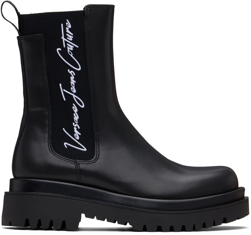 Jeans Versace Versace Jeans Couture Signature Logo Drew Chelsea Boots Musta | E77VA3S60_EZS868