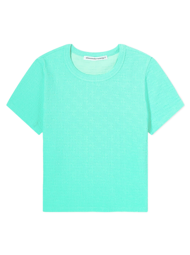 Crop top Alexander Wang All Over Logo Baby Tee Turkoosi | 4CC2231385-347