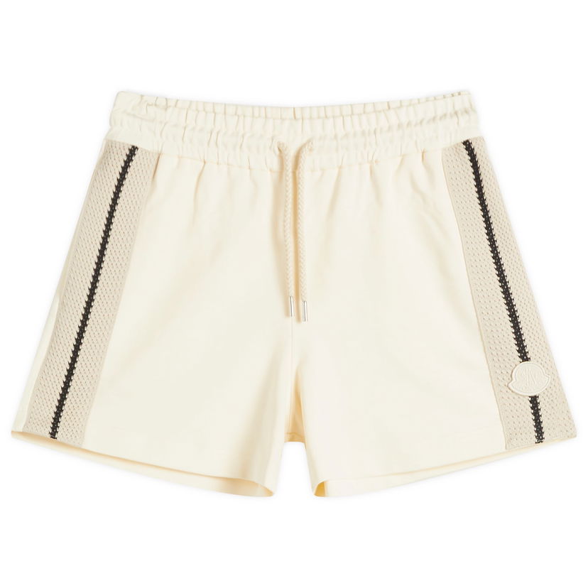 Shortsit Moncler Moncler Women's Crochet Trim Sweat Shorts, Size Large Beige | 8H000-17-89A1K-034