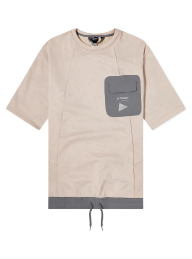 T-paita adidas Performance Terrex x and wander W Tunic Fleece Wonder Taupe Vaaleanpunainen | HR7137