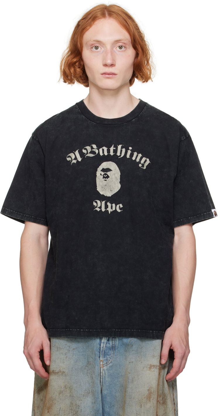 T-paita BAPE Overdye T-Shirt Musta | 001CSK301009M