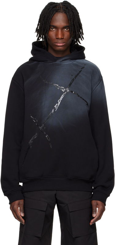 Huppari HELIOT EMIL HELIOT EMIL Fluxus Hoodie Musta | PRESS25_M_08_072_BLK01, 0