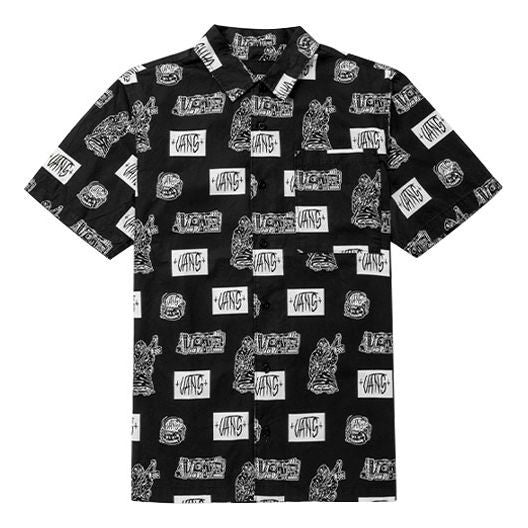 Paita Vans DUYANAIZI Series Print Short Sleeve Shirt Musta | VN0A5F44ZHA