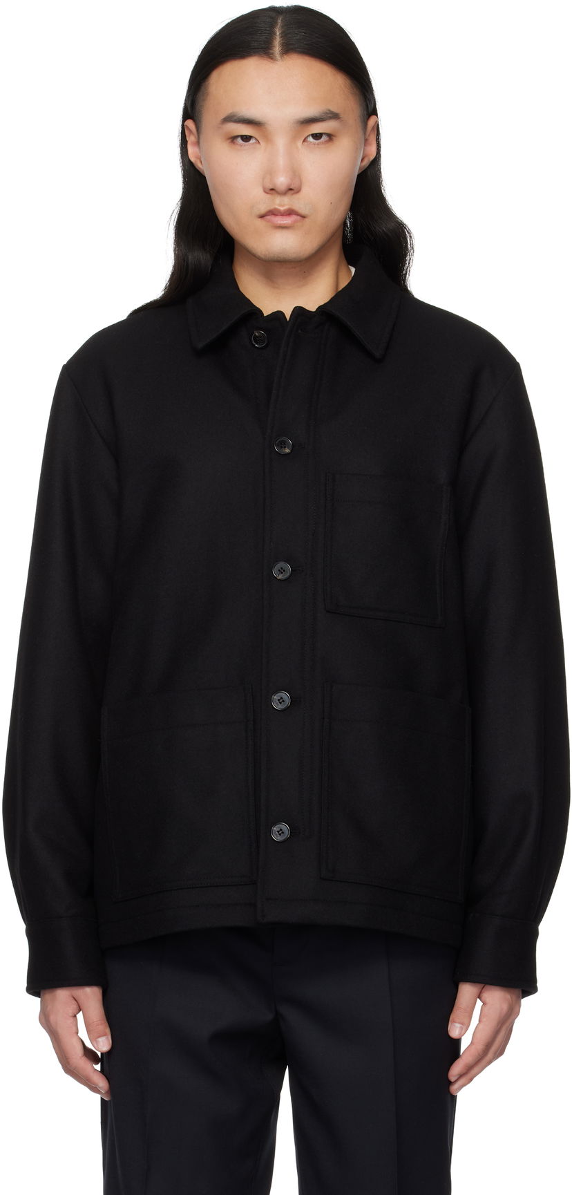 Takki A.P.C. Wool Chore Jacket Musta | WOAJS-H02713