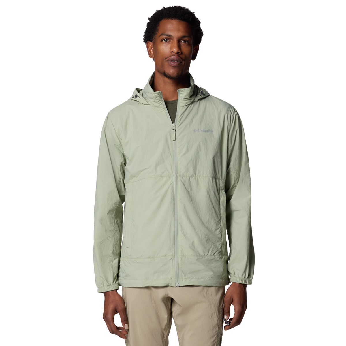 Tuulitakki Columbia Loop Basin™ Lightweight Hooded Full-Zip Windbreaker Vihreä | 2116961348, 0