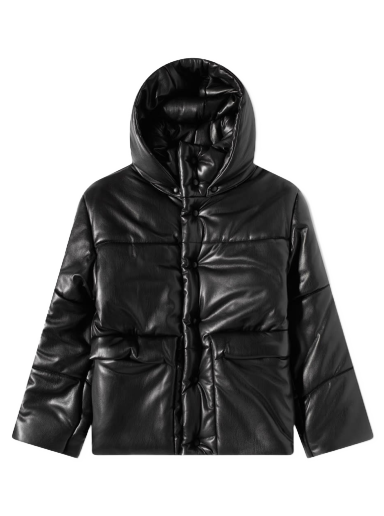 Puffer takki Nanushka Hide Vegan Leather Puffer Jacket Musta | NM22CROW00299