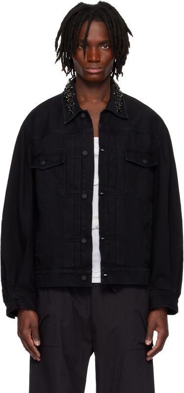Takki Simone Rocha Simone Rocha Embellished Denim Jacket Musta | 6116B 1239, 0
