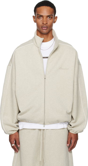 Takki Fear of God ESSENTIALS Modern Fit Fleece Track Jacket Beige | 202SP256892F, 0