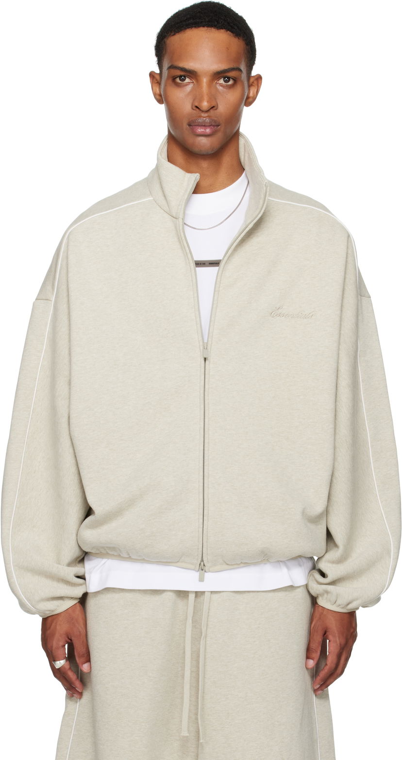 Takki Fear of God ESSENTIALS Modern Fit Fleece Track Jacket Beige | 202SP256892F