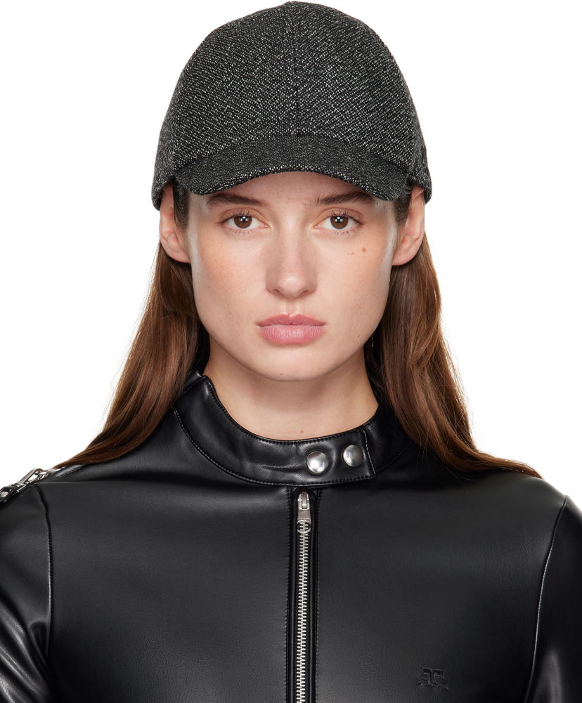 Korkki Courrèges Courrèges Caviar Wool Cap Harmaa | 325ACT042WO0144