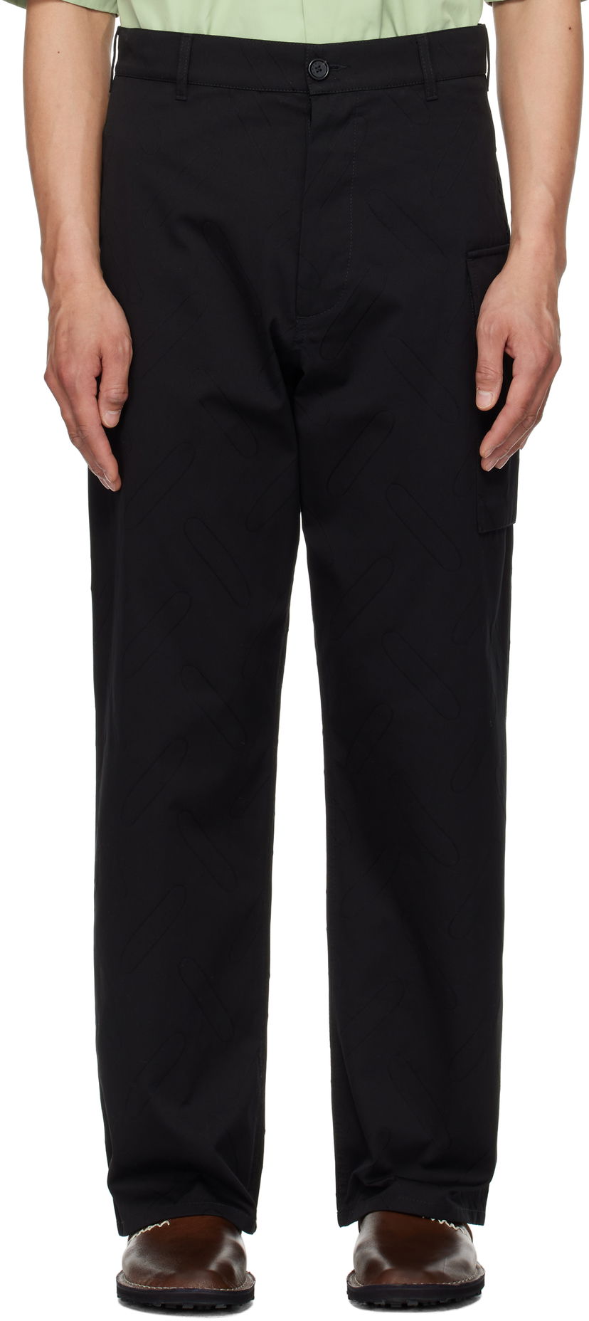 Cargo housut Marni Marni Confetti Jacquard Cotton Trousers Musta | PUMU0095S1 UTC484
