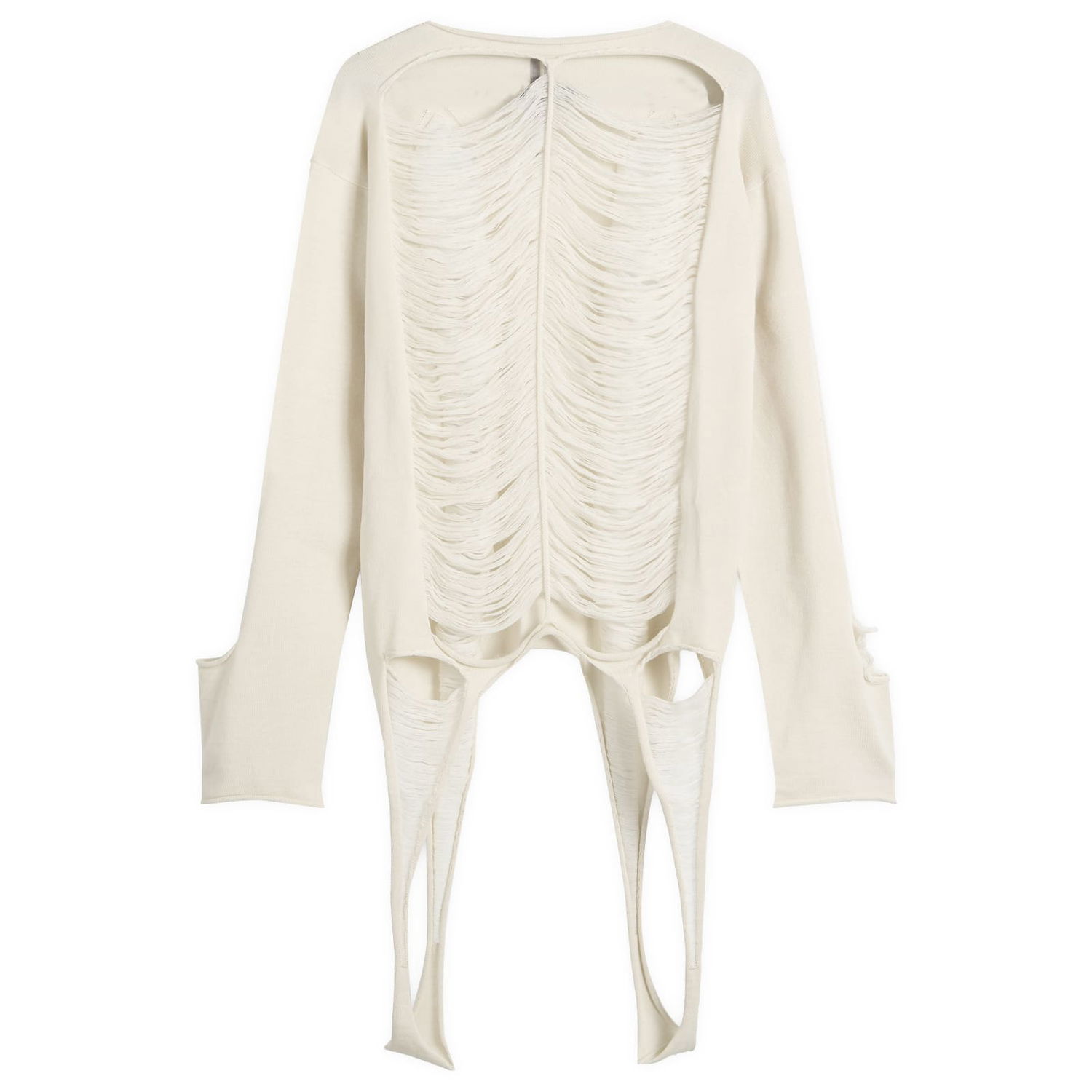 Villapaita Rick Owens Rick Owens Knit Malia Top, Size Large Valkoinen | RR01E5671-KGRIDM-41, 0