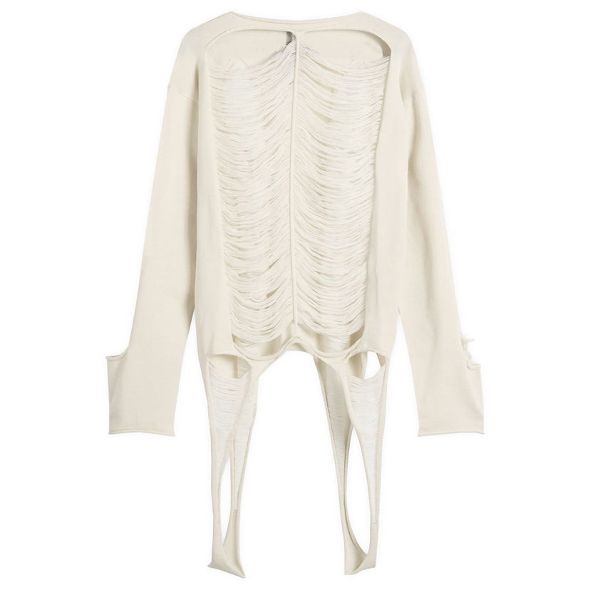 Villapaita Rick Owens Rick Owens Knit Malia Top, Size Large Valkoinen | RR01E5671-KGRIDM-41