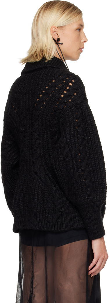 Villapaita Simone Rocha Simone Rocha Sculpted Chunky Knit Cardigan Musta | MZMK1B 0665, 2