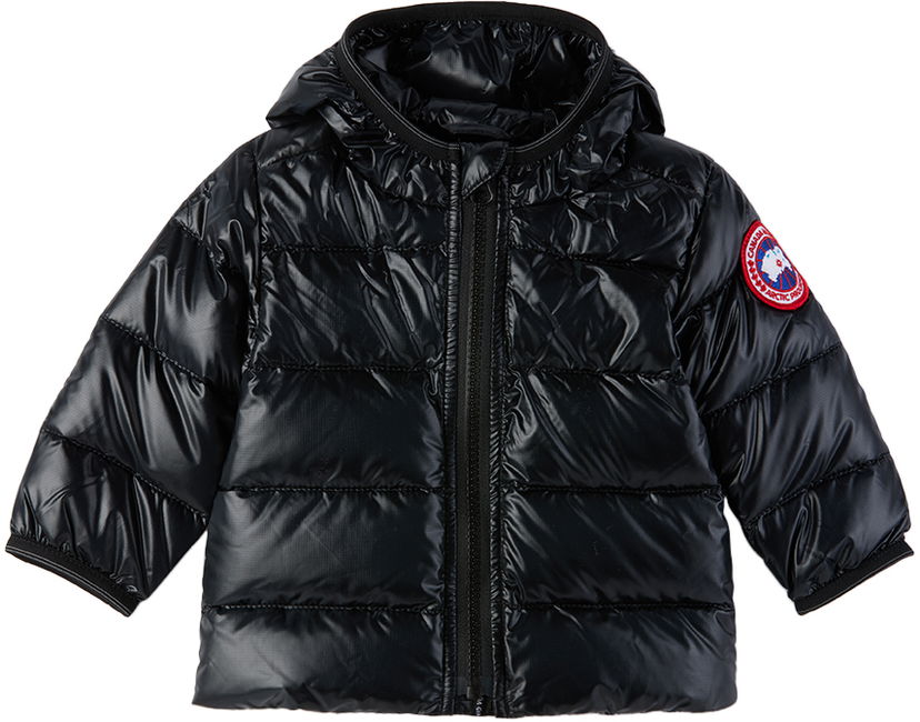 Puffer takki Canada Goose Kids' Crofton Down Hooded Jacket Musta | 5460B
