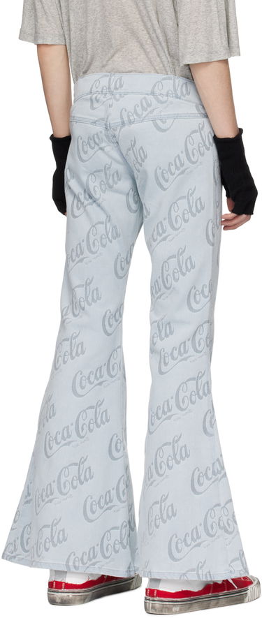 Jeans ERL Jacquard Logo Pattern Flare Jeans Sininen | ERL08P014, 2