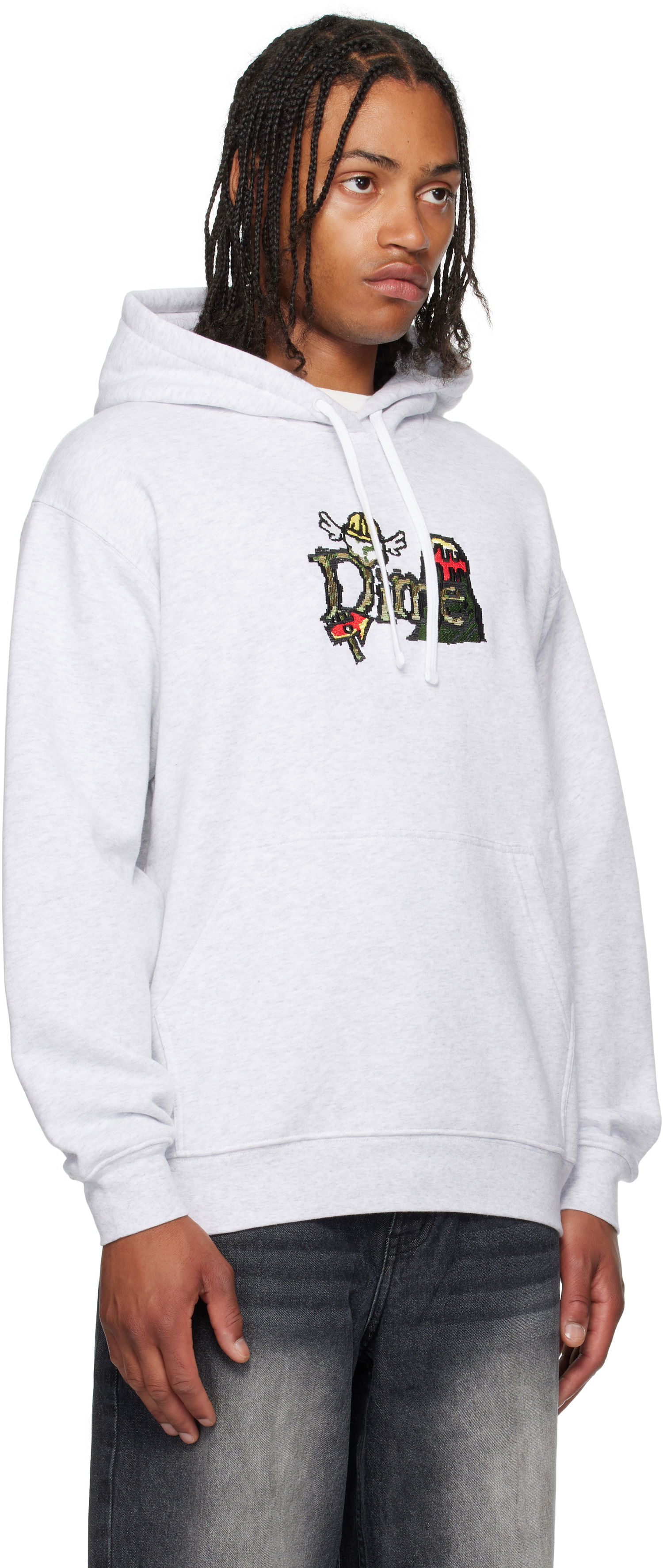 Huppari Dime Dime Classic Fuzzy Hoodie Harmaa | DIMESU2545ASH, 1