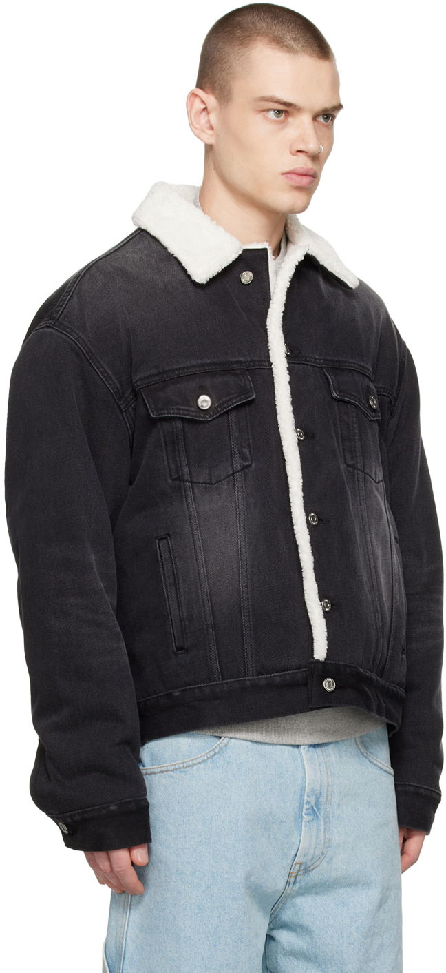 Takki We11done Oversized Faux-Shearling Jacket Musta | WD-DJ3-22-378-U-BK, 1