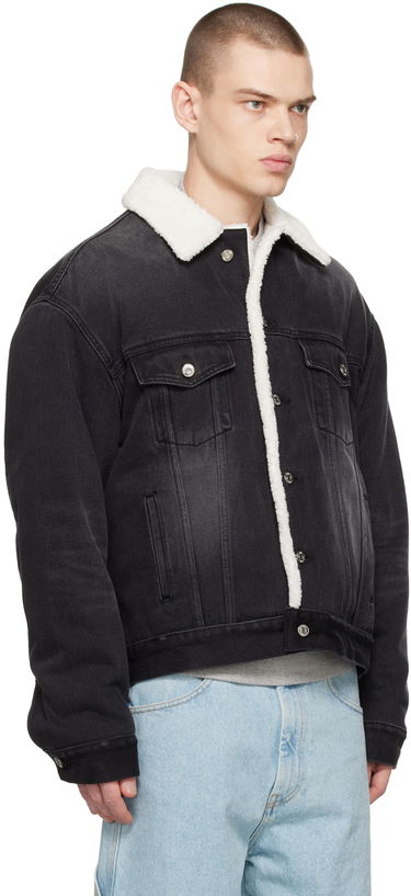 Takki We11done Oversized Faux-Shearling Jacket Musta | WD-DJ3-22-378-U-BK, 1