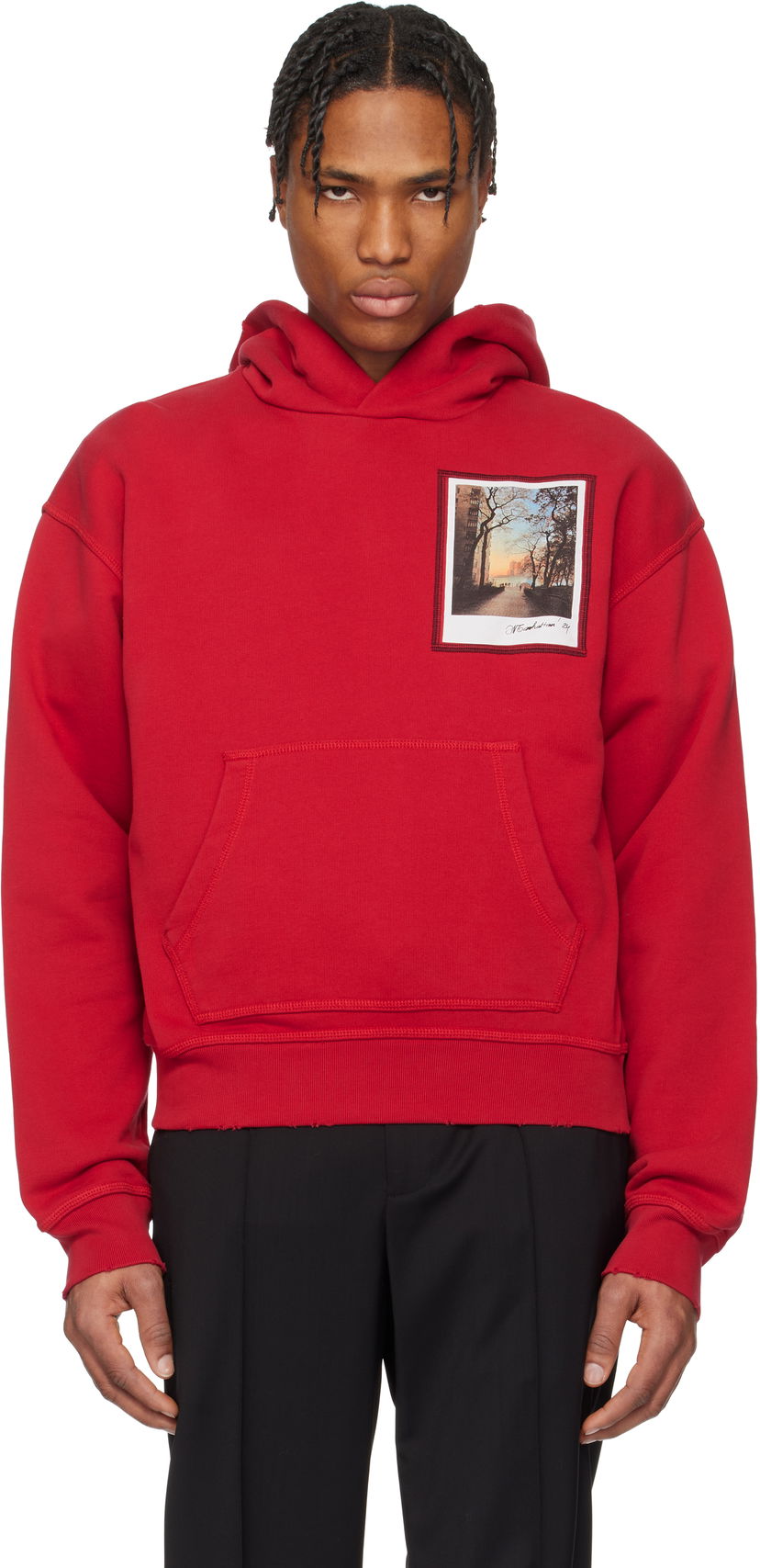 Huppari Helmut Lang Helmut Lang River Postcard Hoodie Punainen | O10HM522