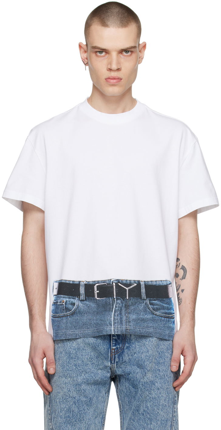 T-paita Y/PROJECT Jean Paul Gaultier Edition Printed T-Shirt Valkoinen | YPJPGTS6-S24