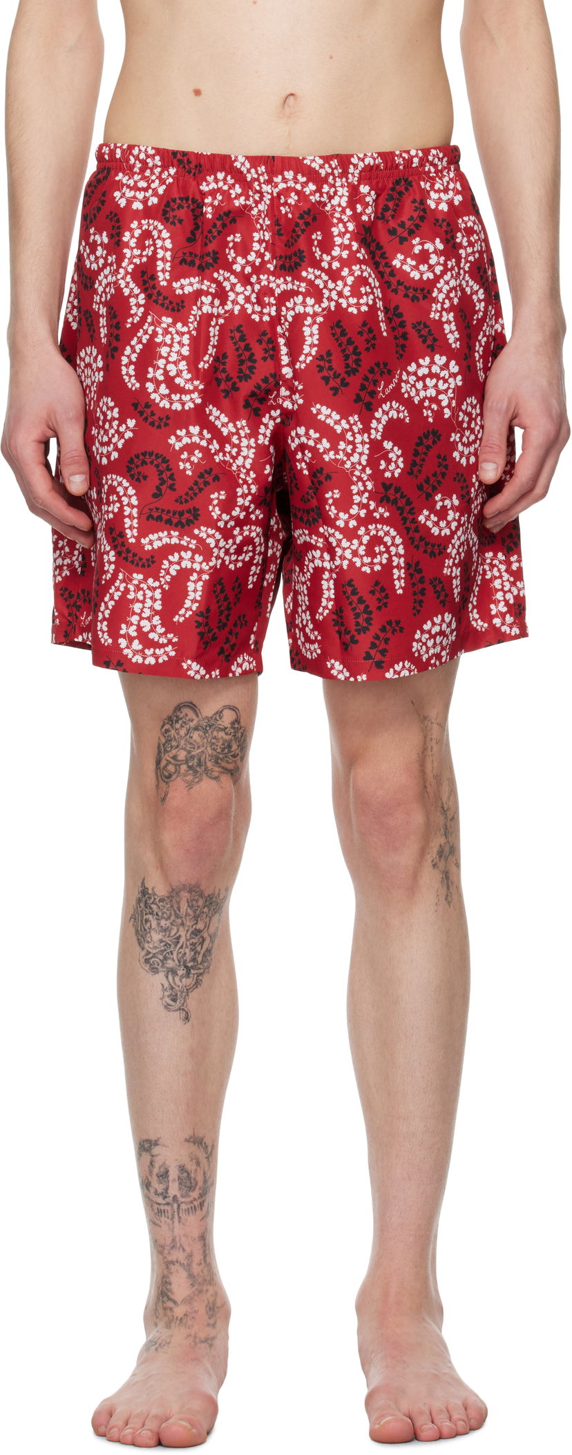 Nyrkkeilijät LANVIN Lanvin Printed Swim Shorts Punainen | RM-SW0003-S003-P25