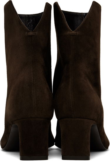 Vaatteet Khaite KHAITE Ona Suede Ankle Boots Ruskea | F1100-726, 1