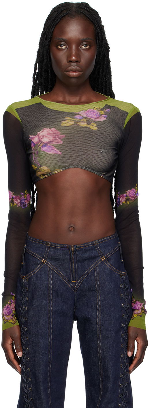 Crop top Jean Paul Gaultier Gaultier 'The Fleurs Petit Grand' Crop Top Monivärinen | 23/12-F-TO080-T525-4000