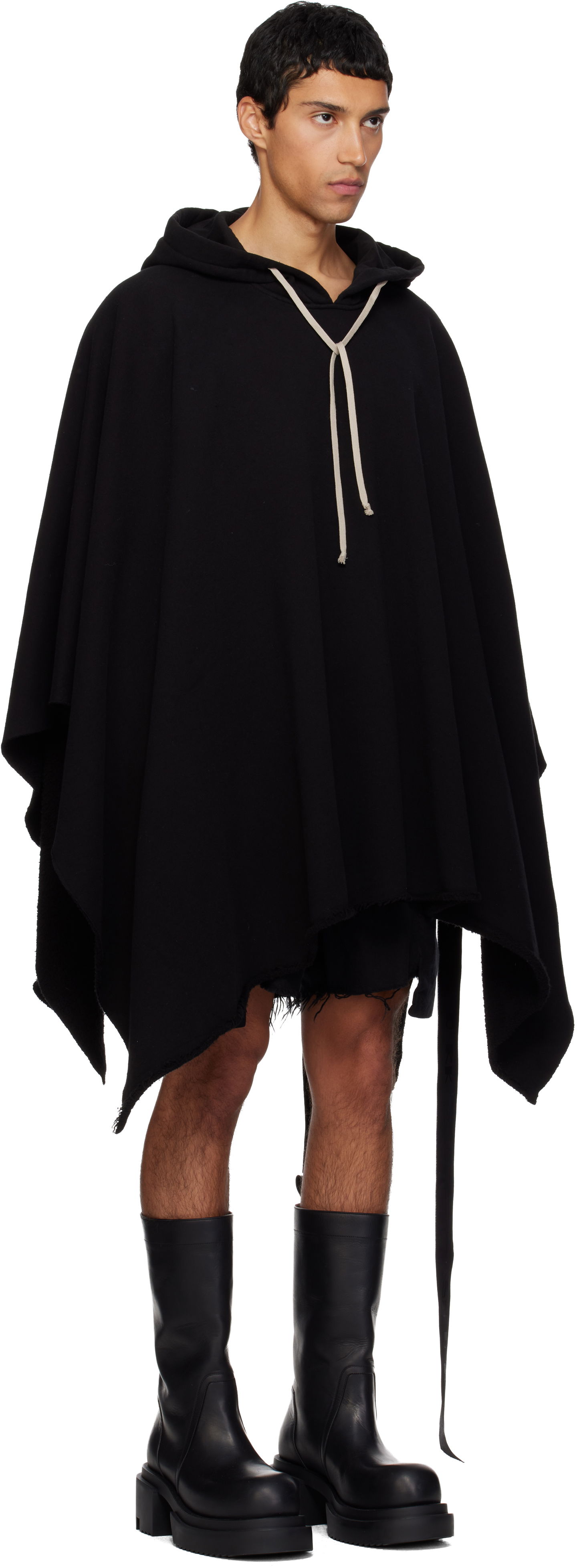 Huppari Rick Owens DRKSHDW Poncho Hoodie Musta | DU02E7275 FSL, 1