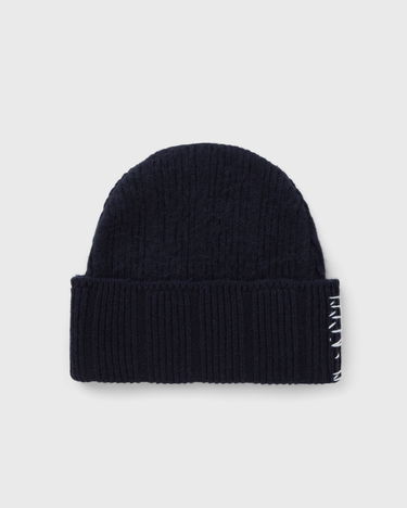 Pipo Marni Ribbed Knit Beanie with Contrast Stitching Tummansininen | CLZC0170Q0-00B90, 3