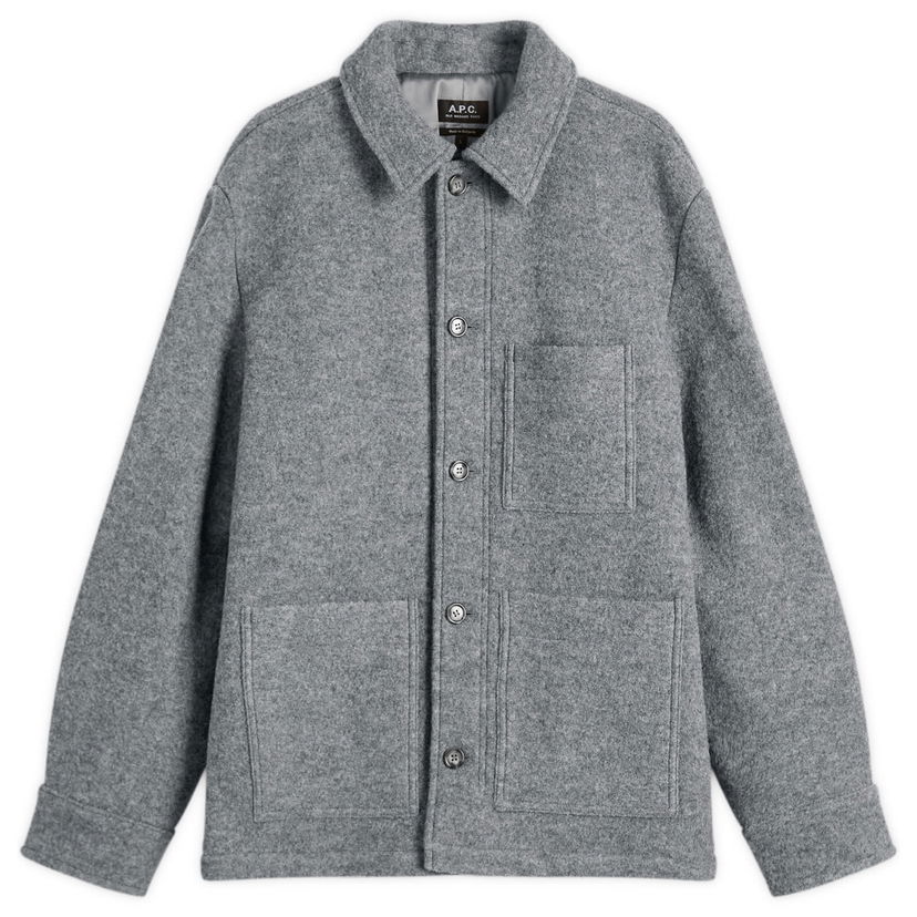Takki A.P.C. A.P.C. Emile Felted Wool Chore Jacket Harmaa | WVBEH-H32029-PLA