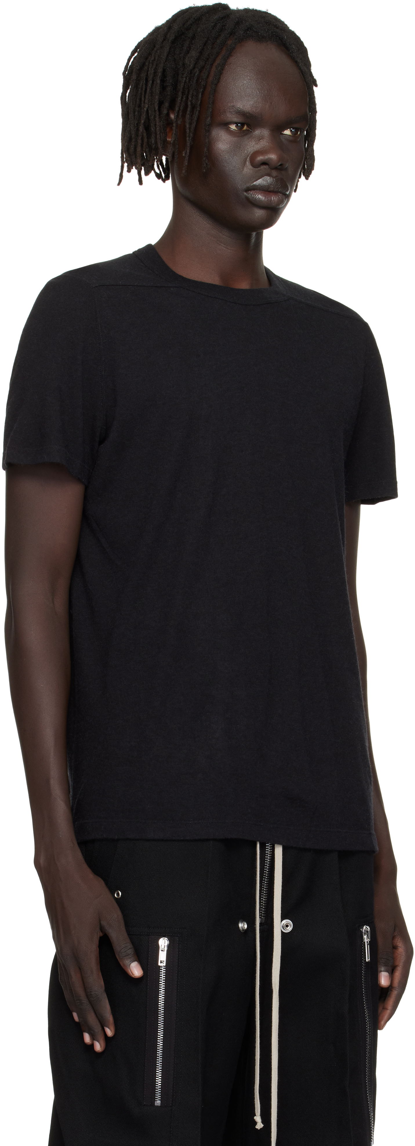 T-paita Rick Owens Rick Owens Concordians Short Level T-Shirt Musta | RU02E1265 JR, 1